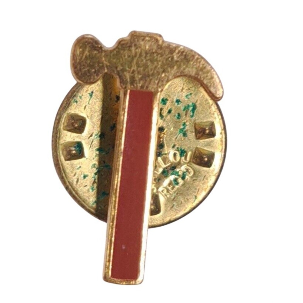 Boy Scouts Webelos Hammer Activity Pin Tool Carpenter BSA Award Red Handled Gold